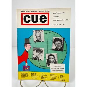 Vintage 1956 Cue Magazine Vintage NYC Broadway TV Miss Rheingold Ads August 18